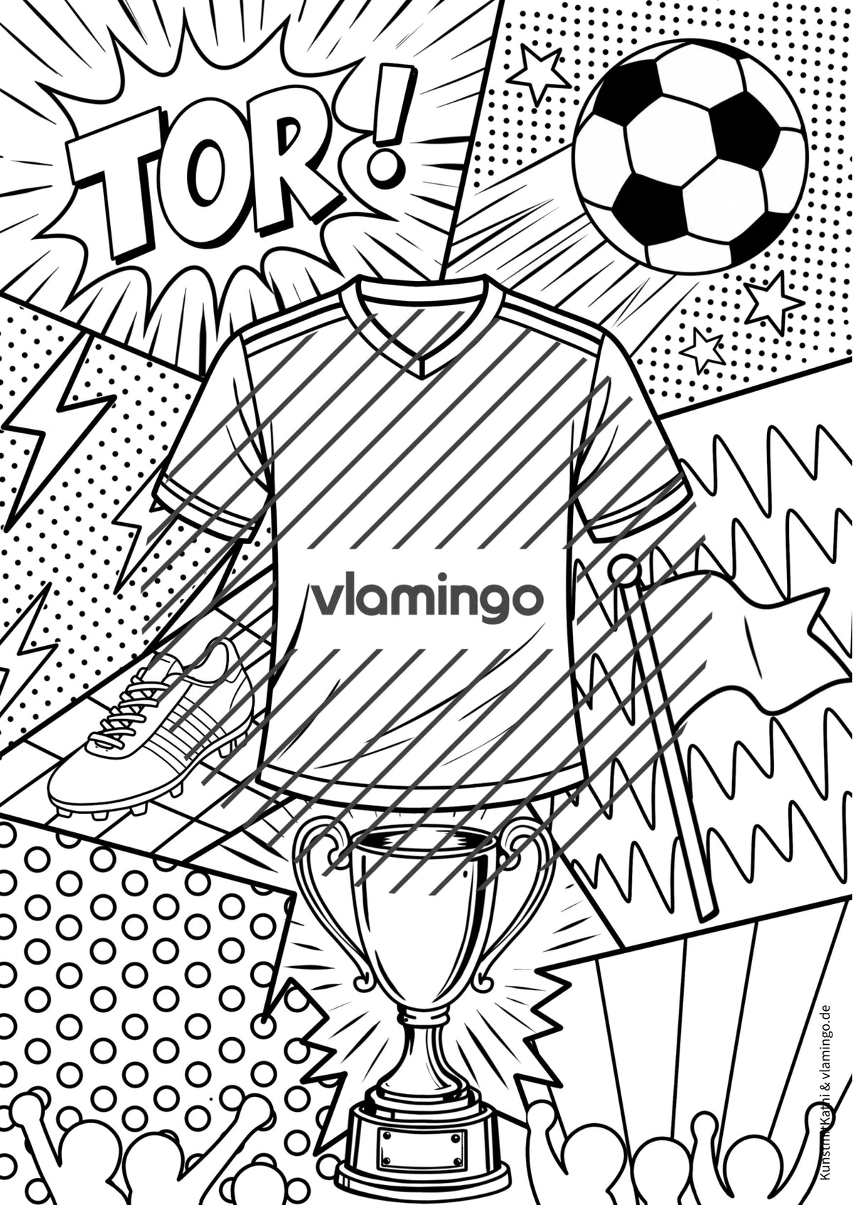 Fußball-WM 2026: Pop Art-Kunst (Malvorlagen)