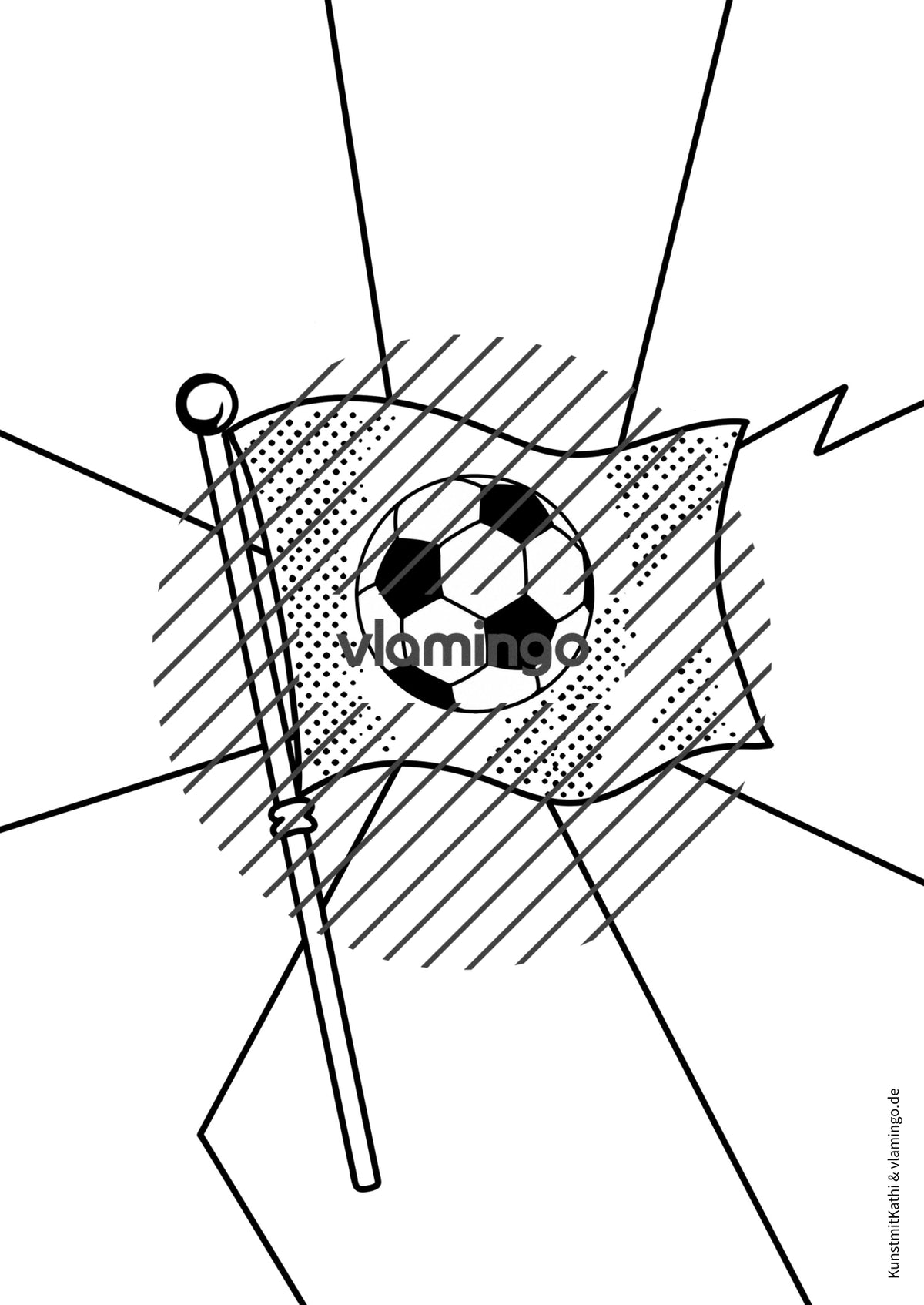 Fußball-WM 2026: Pop Art-Kunst (Malvorlagen)