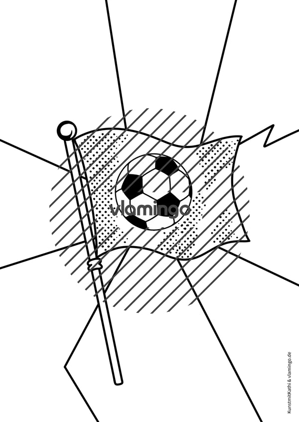 Fußball-WM 2026: Pop Art-Kunst (Malvorlagen)