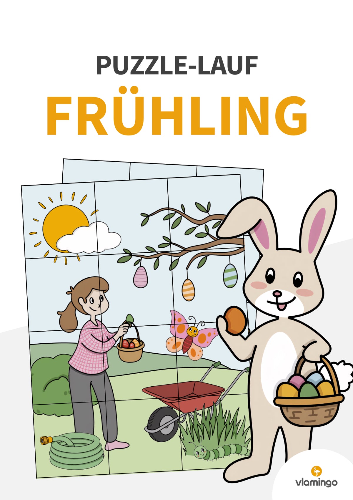 Puzzle-Lauf - Frühlings-Edition für den Sportunterricht (Ostern)