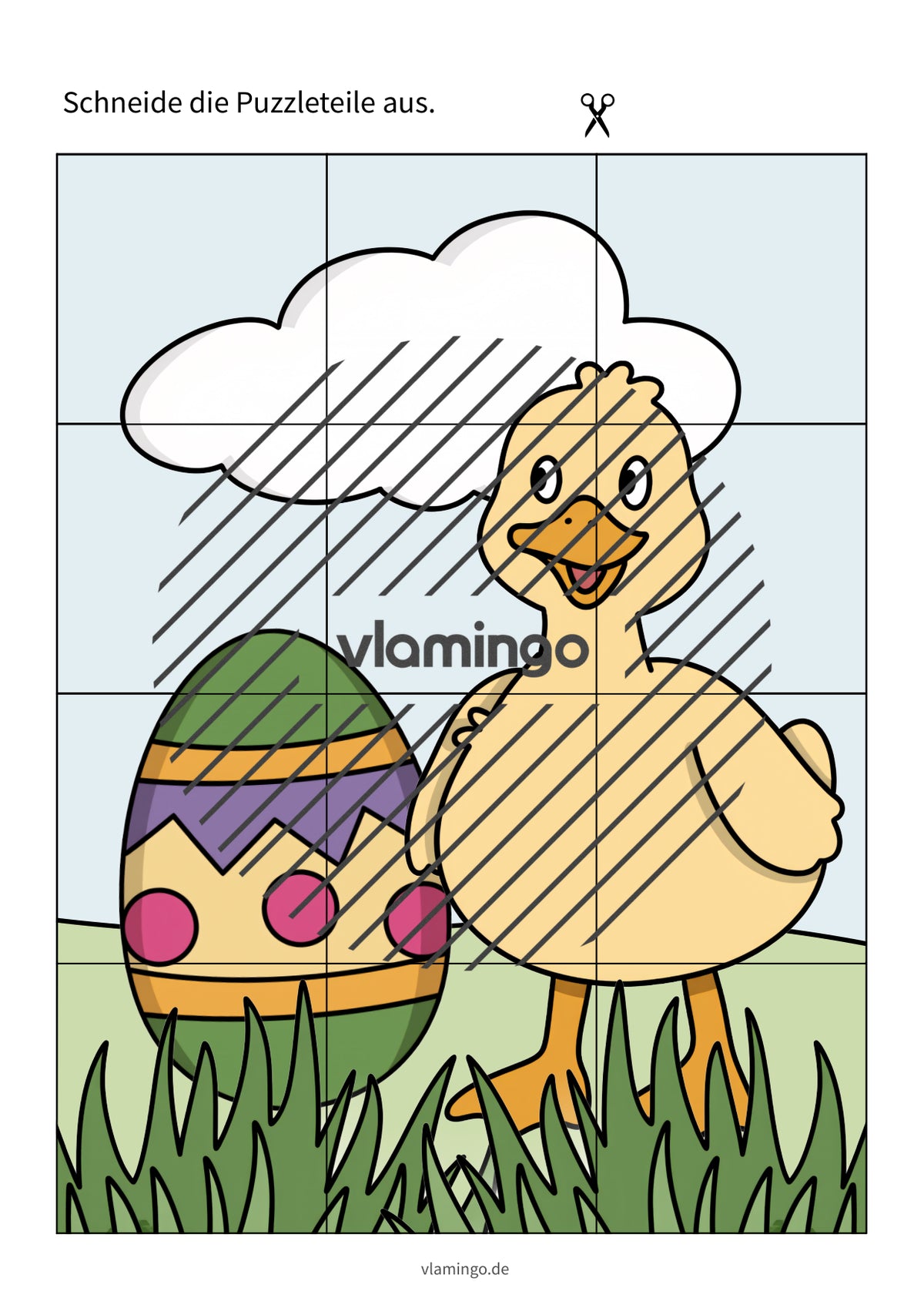 Puzzle-Lauf - Frühlings-Edition für den Sportunterricht (Ostern)