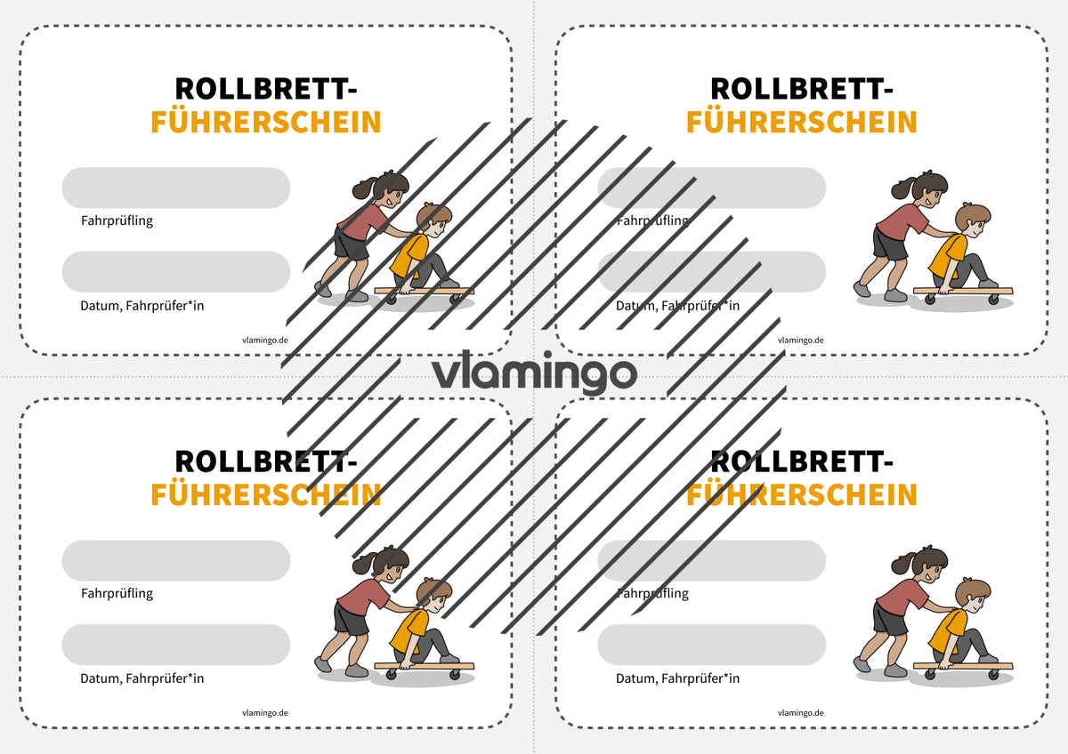 Rollbrettführerschein: 20+ Stationskarten für den Sportunterricht