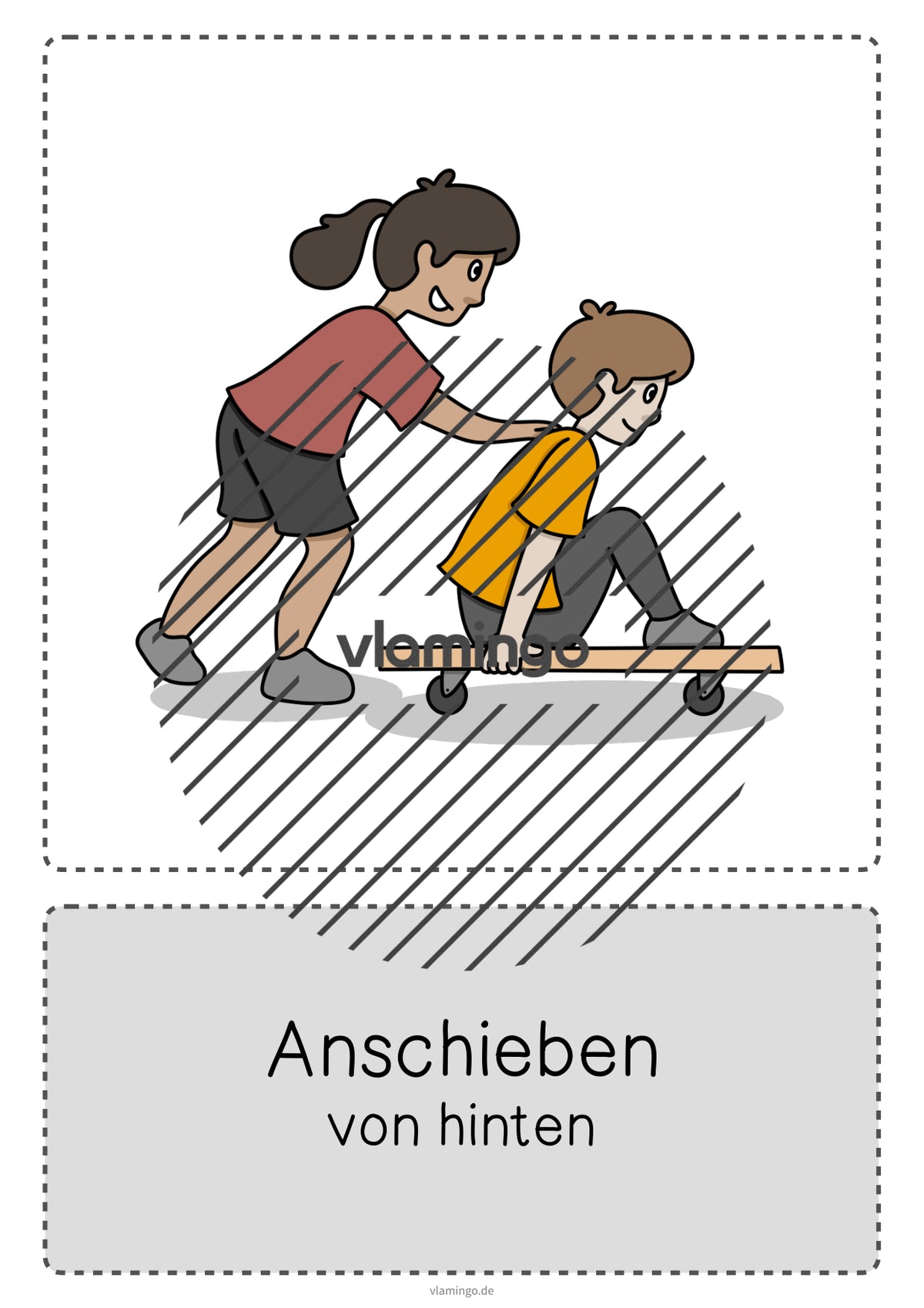 Rollbrett-Regeln für den Sportunterricht (Bildkarten)