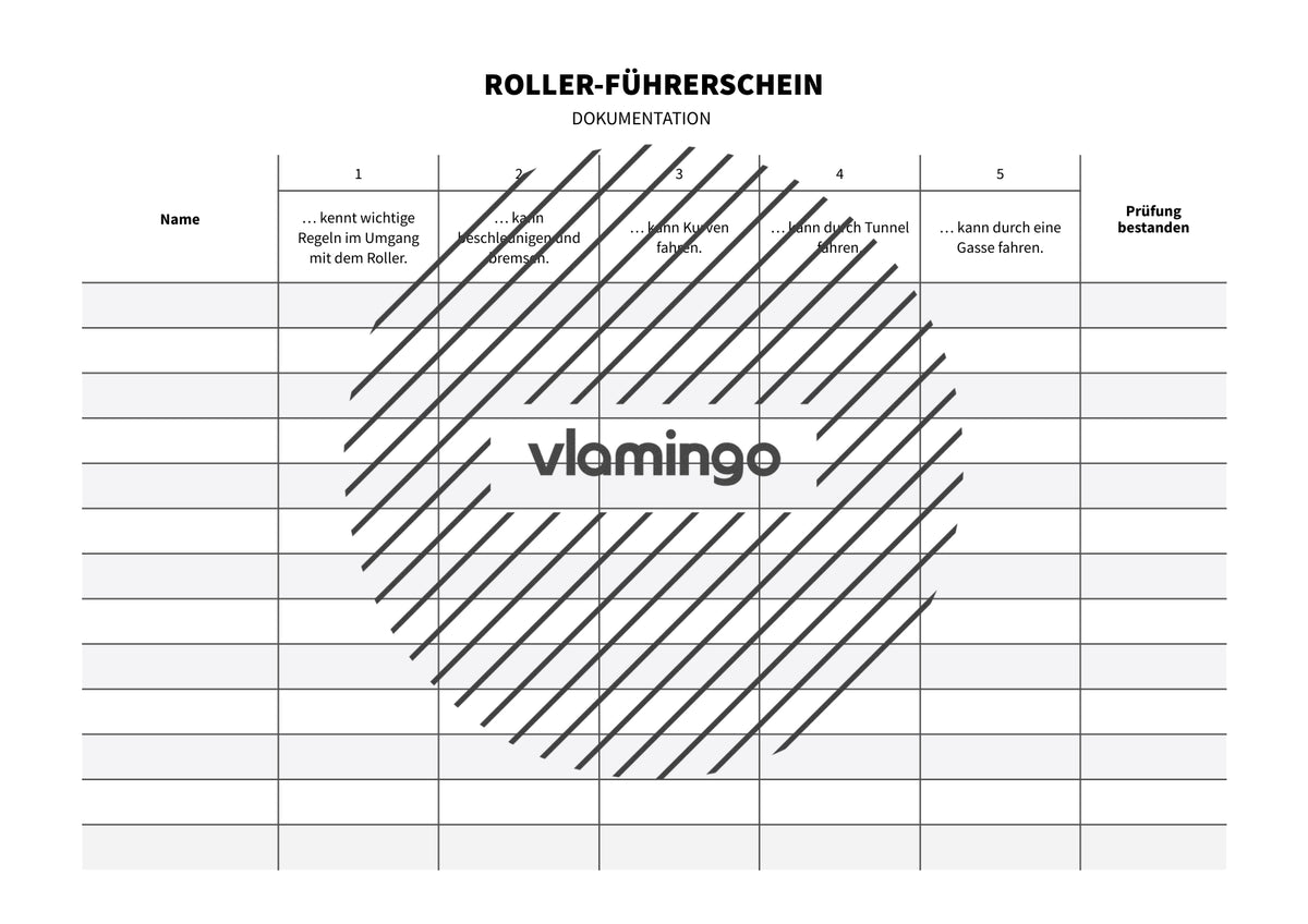 Roller fahren in der Sporthalle: 10 Stationskarten & 5 Spiele