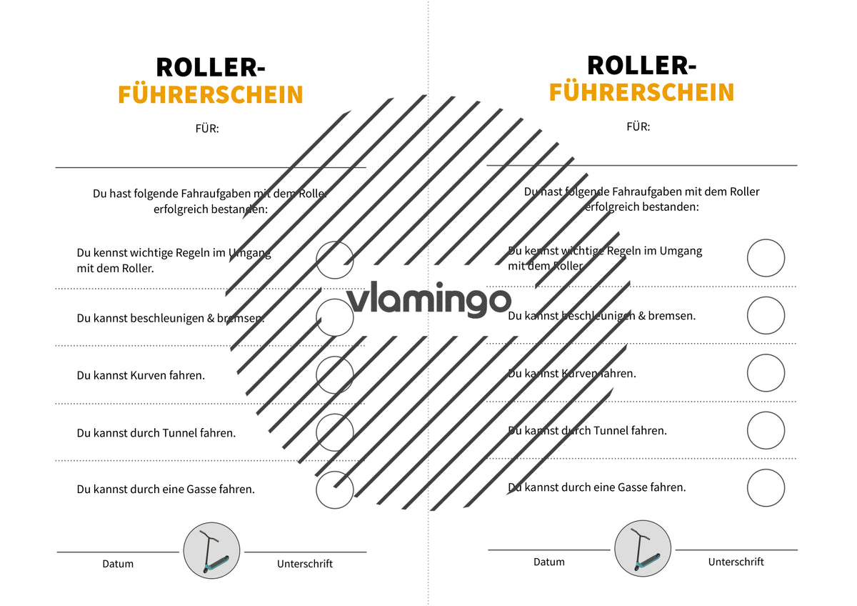 Roller fahren in der Sporthalle: 10 Stationskarten & 5 Spiele