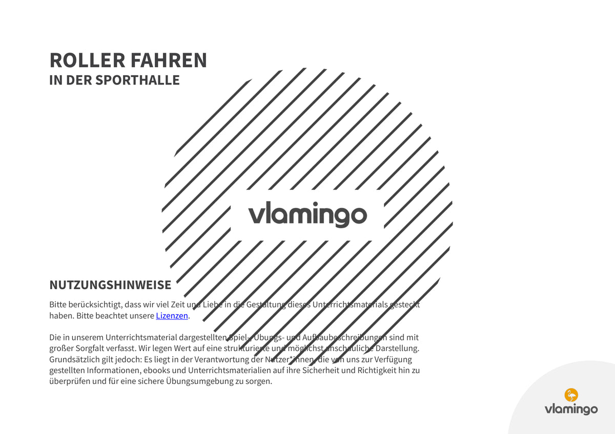 Roller fahren in der Sporthalle: 10 Stationskarten & 5 Spiele