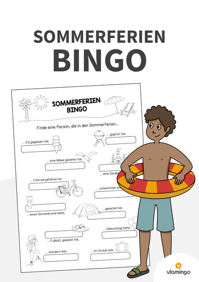 Sommerferien-Bingo: Spiel für den Schulstart