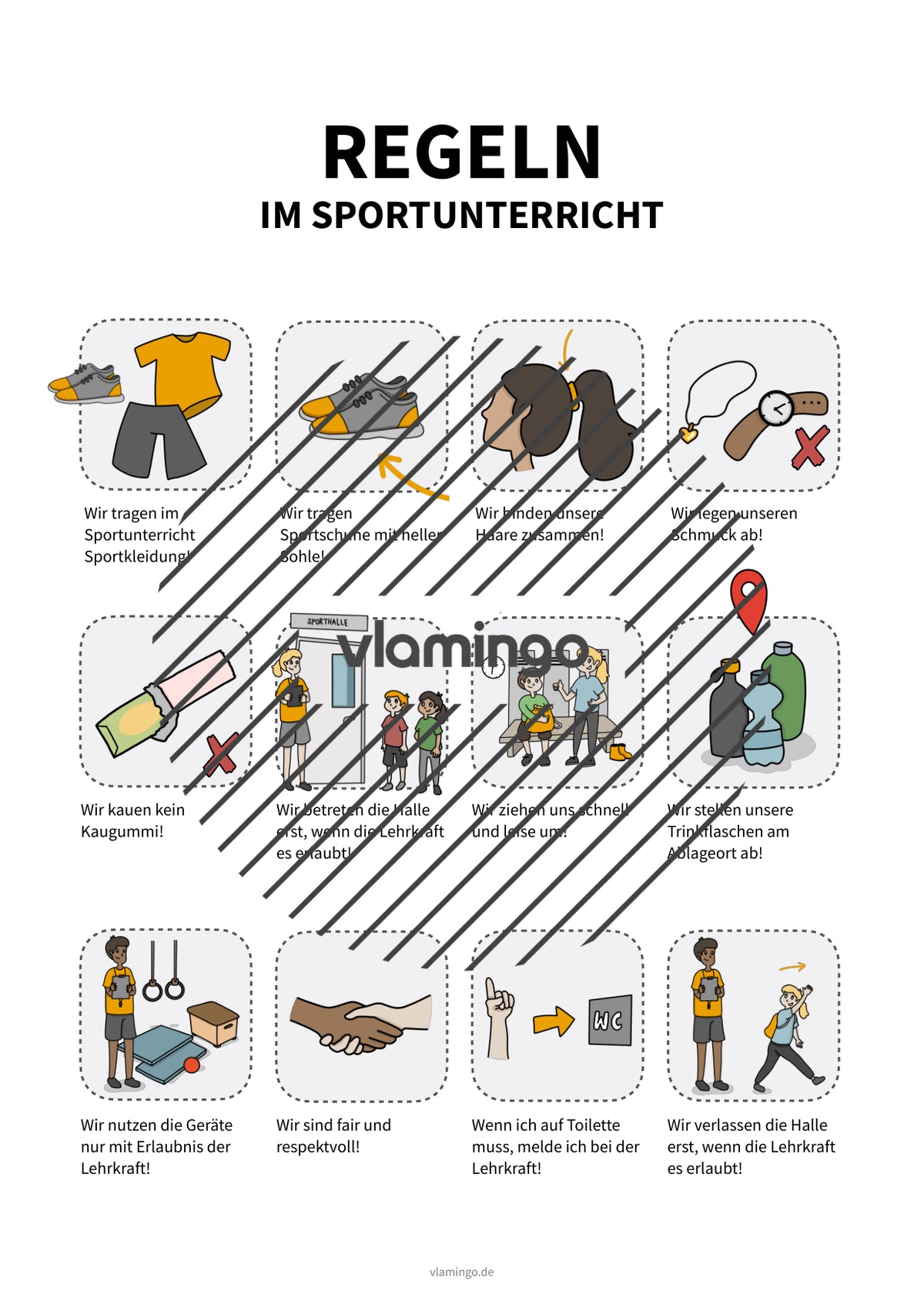 Regeln & Rituale im Sportunterricht: Plakat & Arbeitsblatt