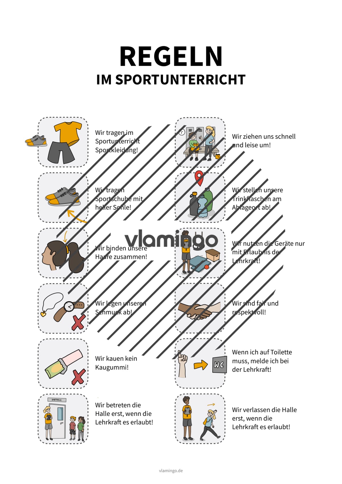 Regeln & Rituale im Sportunterricht: Plakat & Arbeitsblatt