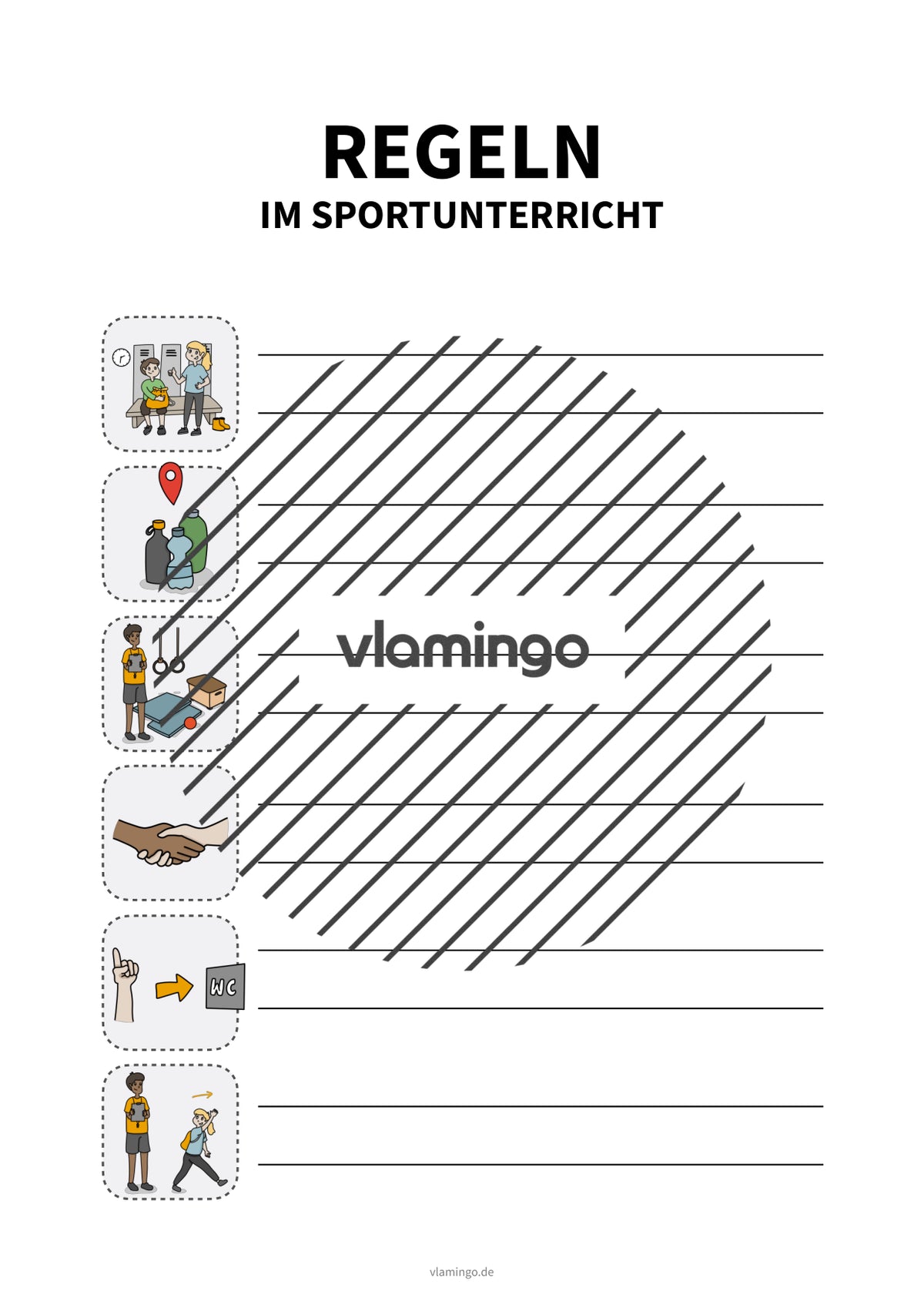 Regeln & Rituale im Sportunterricht: Plakat & Arbeitsblatt