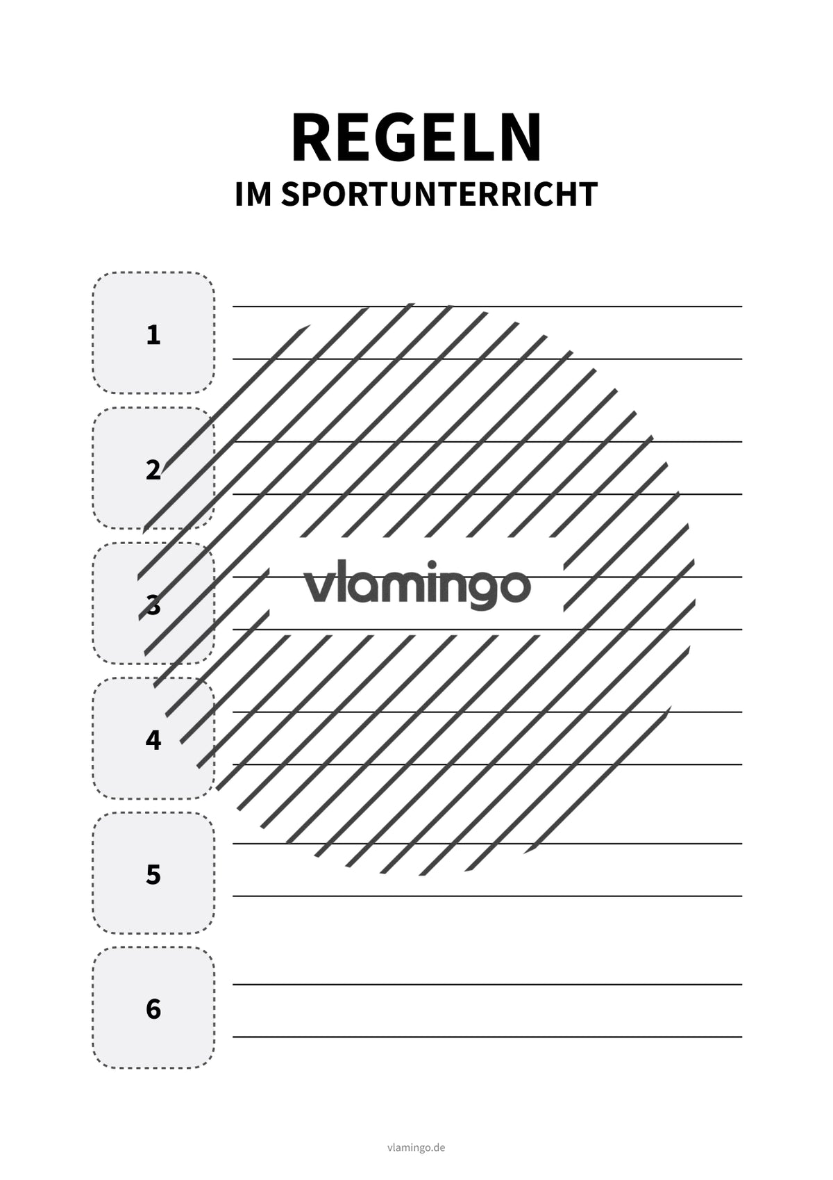 Regeln & Rituale im Sportunterricht: Plakat & Arbeitsblatt