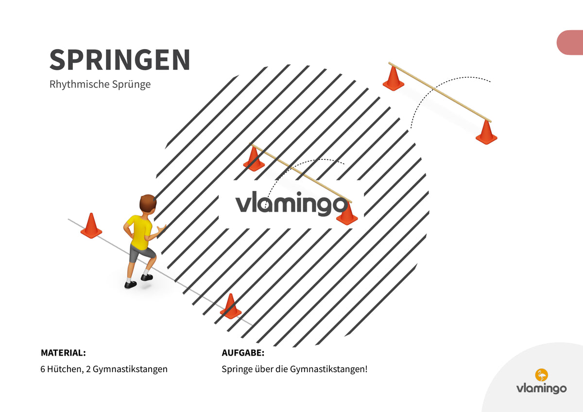 Sprunggarten: 50 Stationskarten für den Sportunterricht