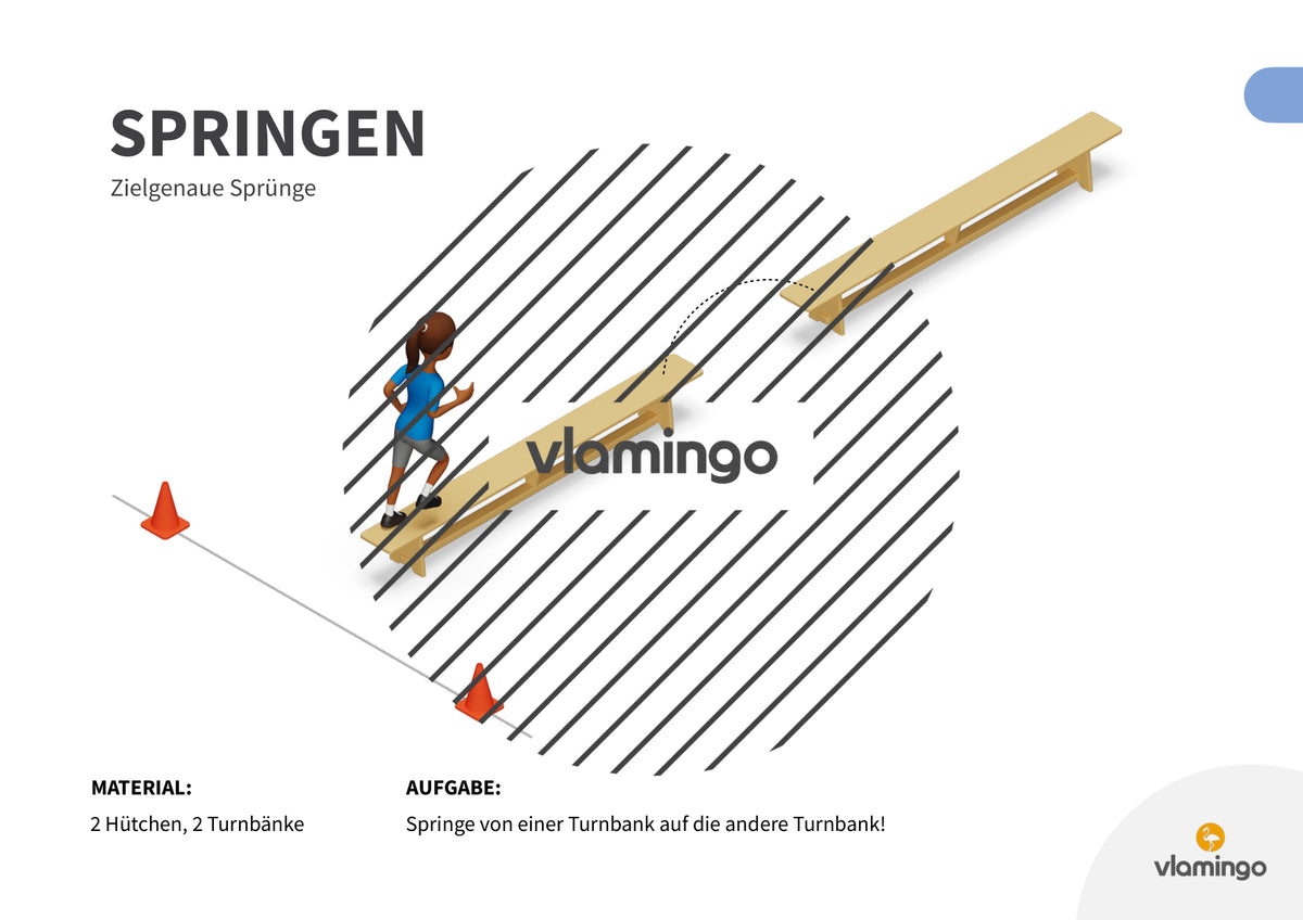 Sprunggarten: 50 Stationskarten für den Sportunterricht