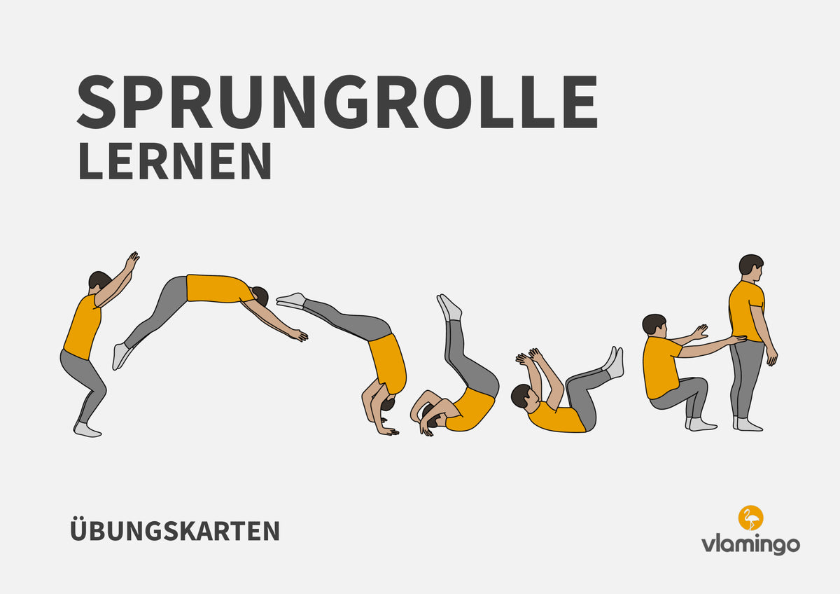 Sprungrolle: Übungskarten für den Sportunterricht