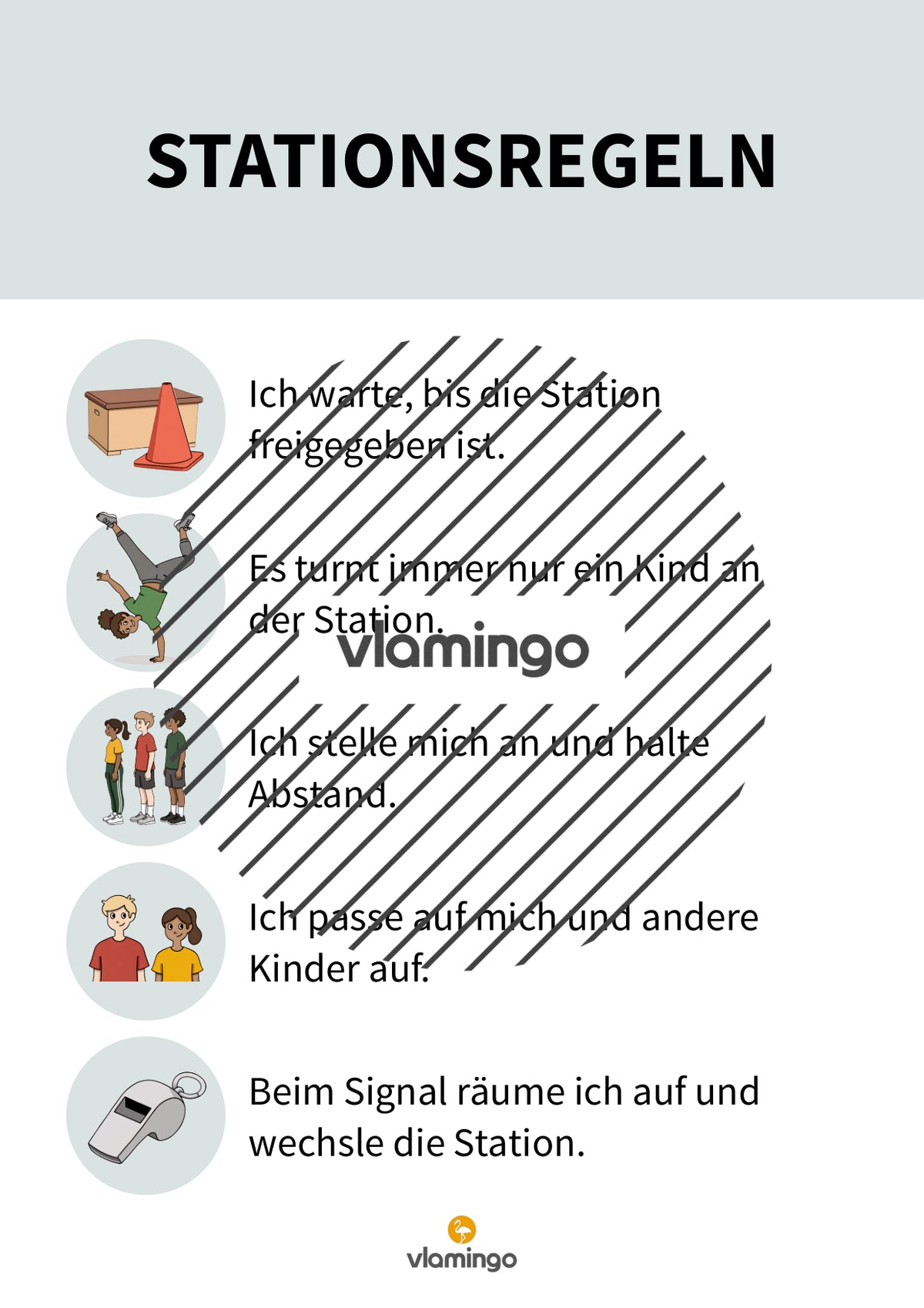 Stationsregeln für den Sportunterricht (Stationenarbeit)