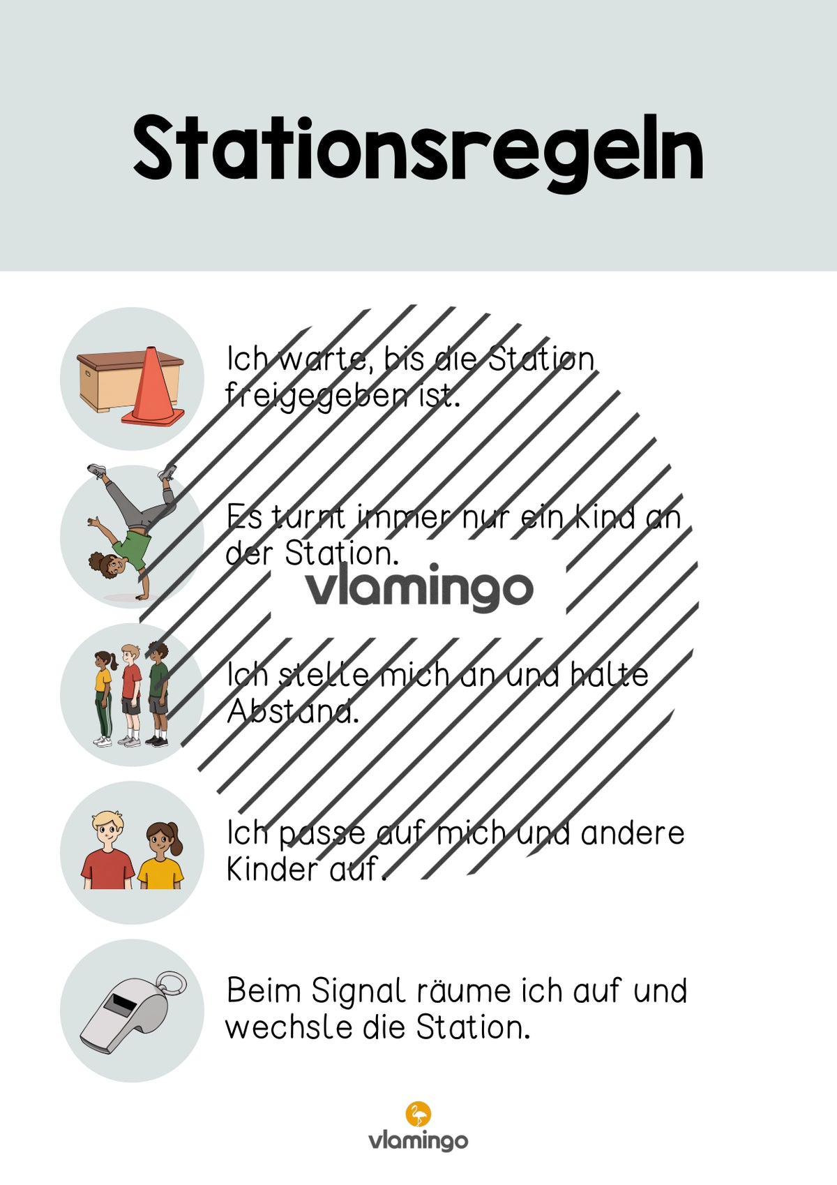 Stationsregeln für den Sportunterricht (Stationenarbeit)