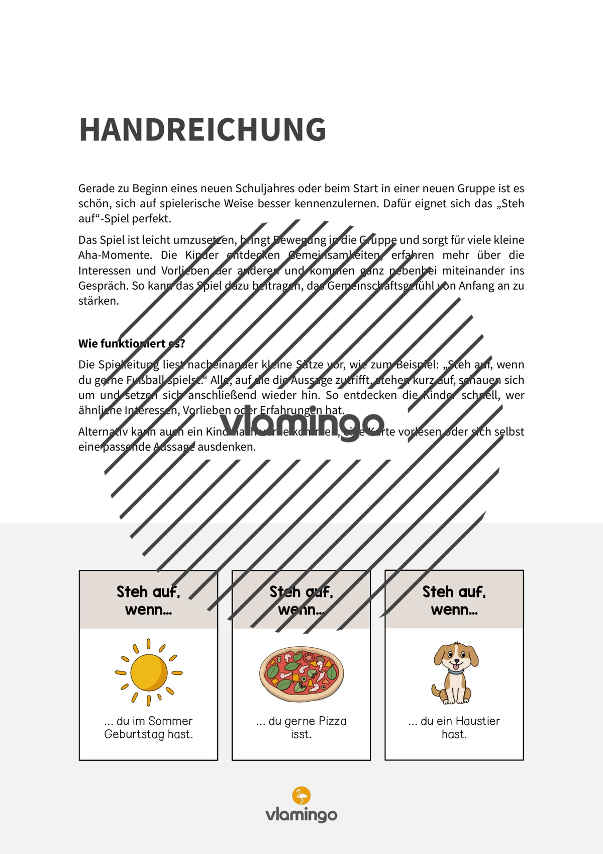 Steh auf, wenn... - Kennenlernspiel für den Schulstart