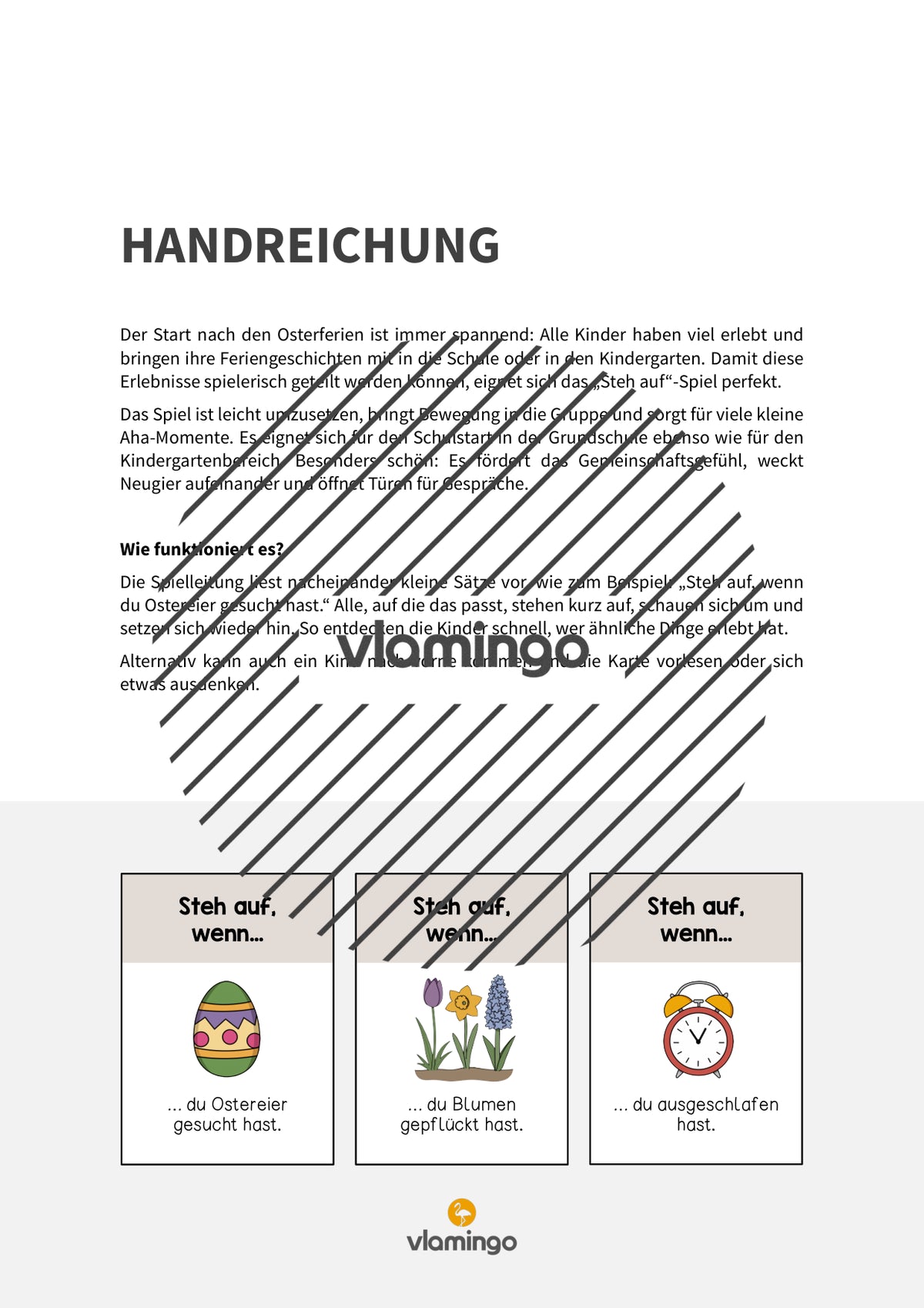 Steh auf, wenn... - Bewegungsspiel für den Schulstart nach den Osterferien (Kindergarten & Schule)