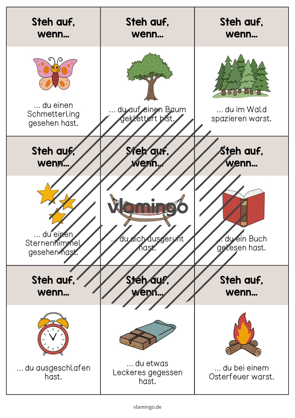 Steh auf, wenn... - Bewegungsspiel für den Schulstart nach den Osterferien (Kindergarten & Schule)