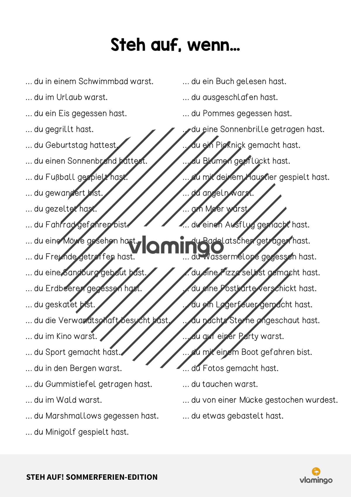 Steh auf, wenn... - Bewegungsspiel für den Schulstart nach den Sommerferien (Kindergarten & Schule)