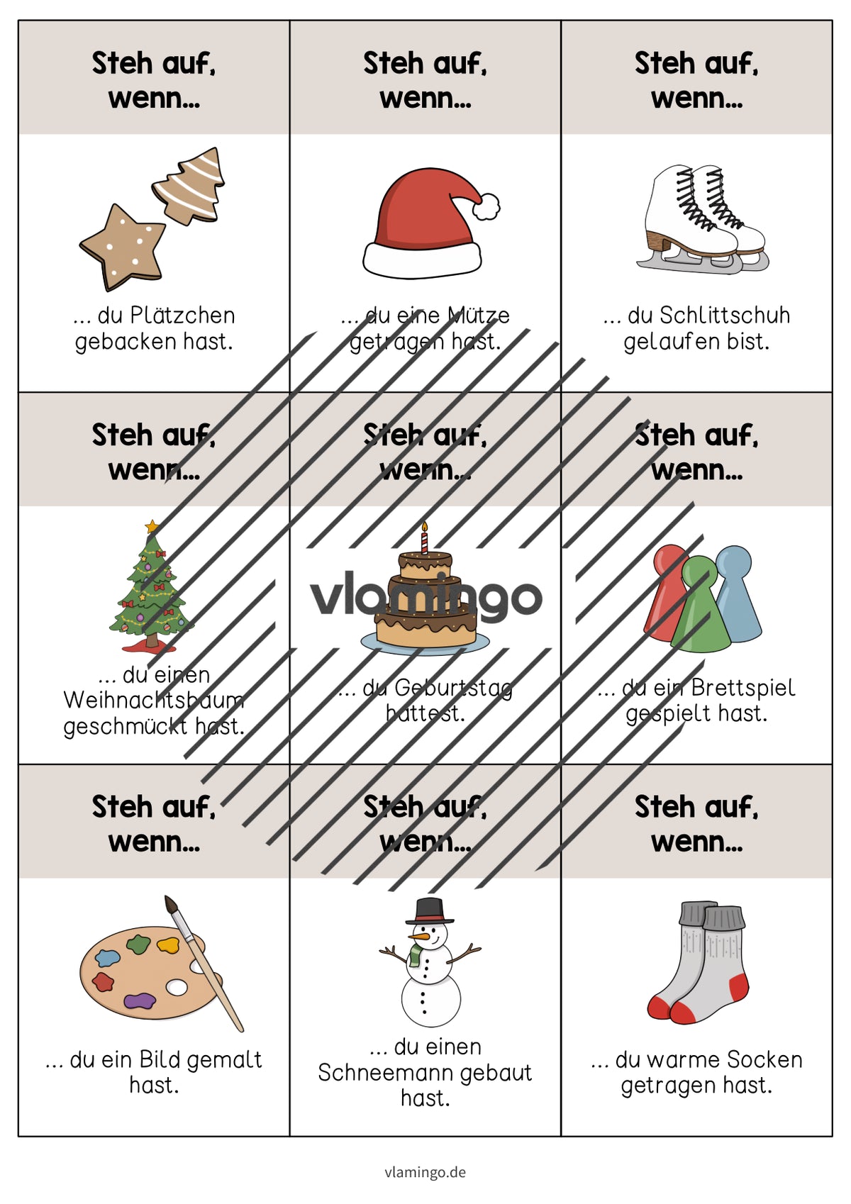 Steh auf, wenn... - Bewegungsspiel für den Schulstart nach den Winterferien (Kindergarten & Schule)