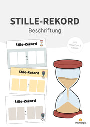 Stille-Rekord: Bildkarte zum Ausfüllen (Grundschule)