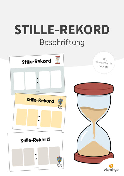 Stille-Rekord: Bildkarte zum Ausfüllen (Grundschule)