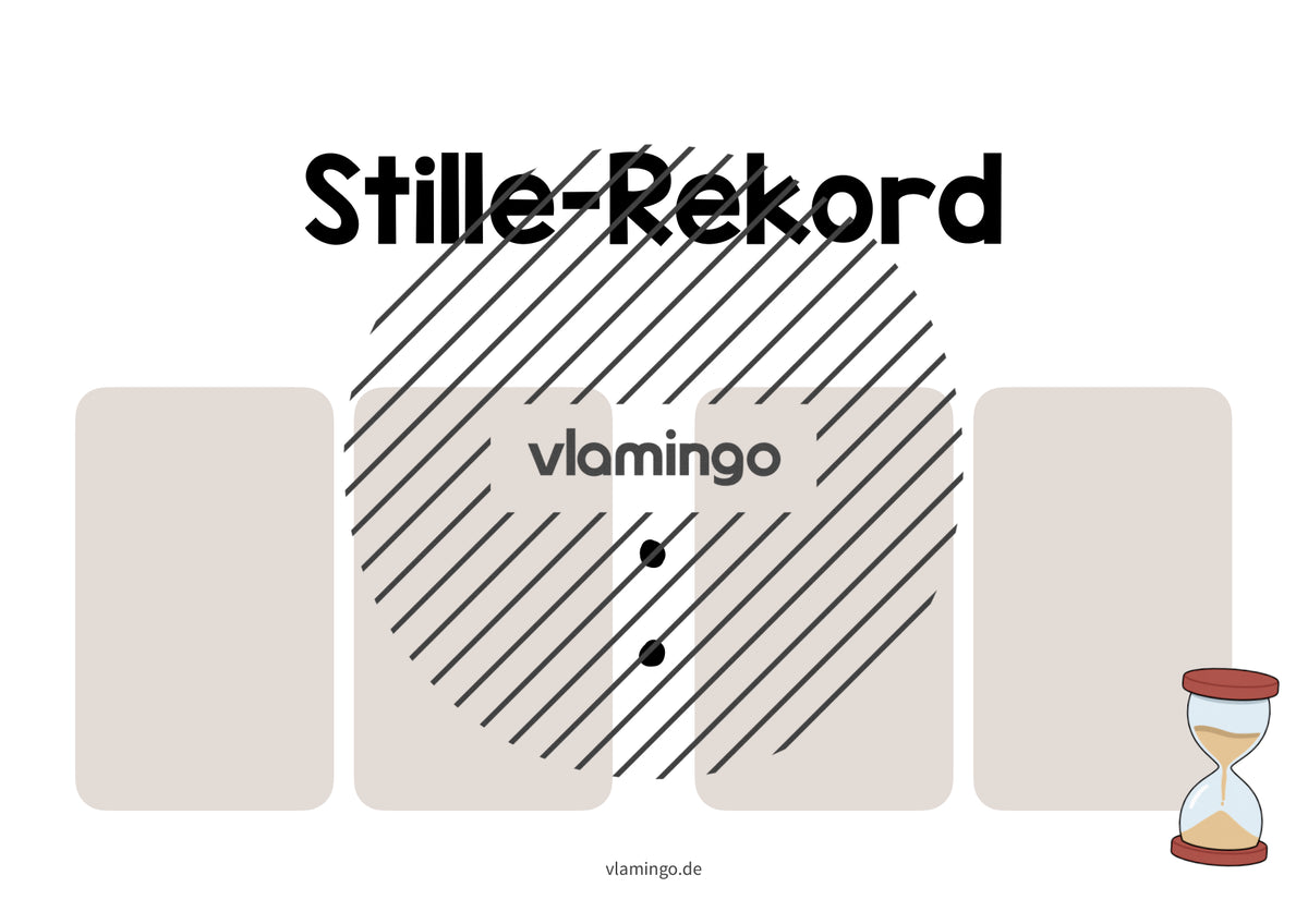 Stille-Rekord: Bildkarte zum Ausfüllen (Grundschule)