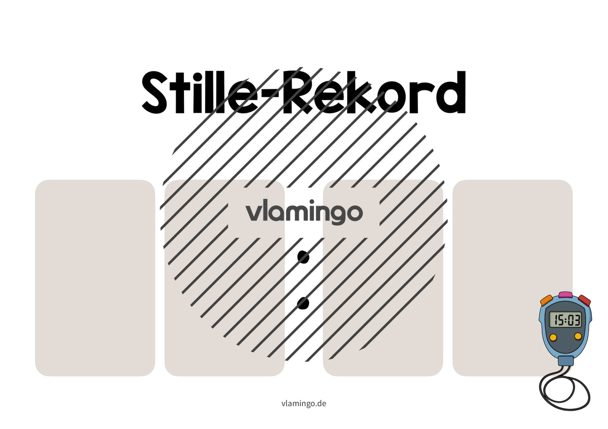 Stille-Rekord: Bildkarte zum Ausfüllen (Grundschule)