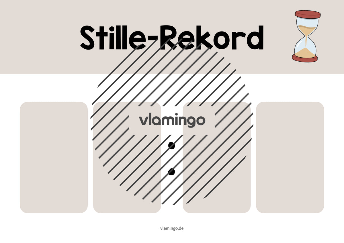 Stille-Rekord: Bildkarte zum Ausfüllen (Grundschule)