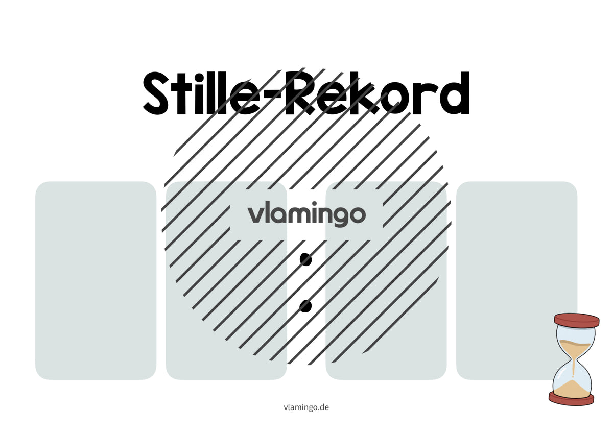 Stille-Rekord: Bildkarte zum Ausfüllen (Grundschule)