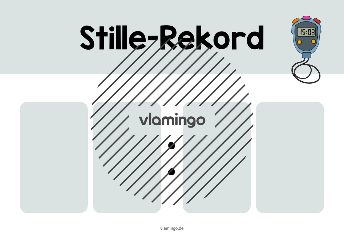Stille-Rekord: Bildkarte zum Ausfüllen (Grundschule)