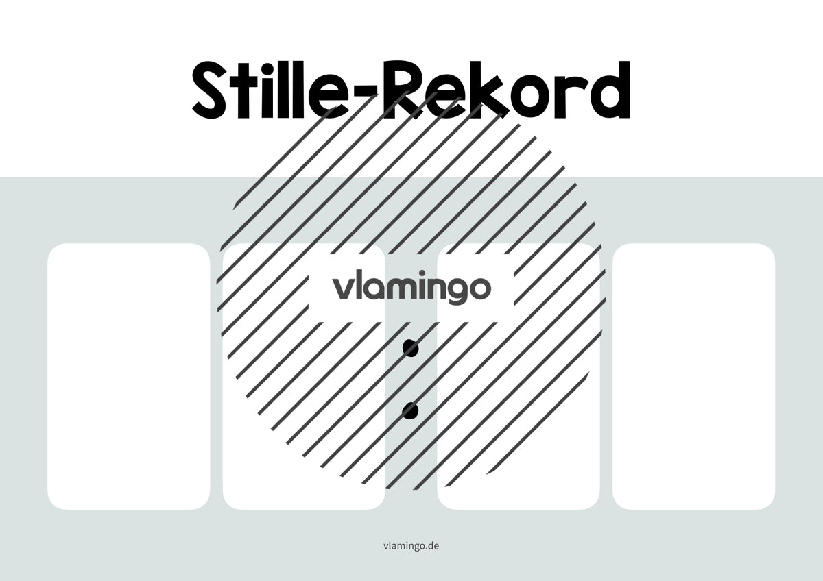 Stille-Rekord: Bildkarte zum Ausfüllen (Grundschule)