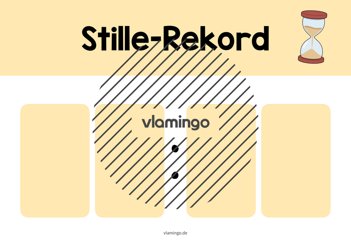 Stille-Rekord: Bildkarte zum Ausfüllen (Grundschule)