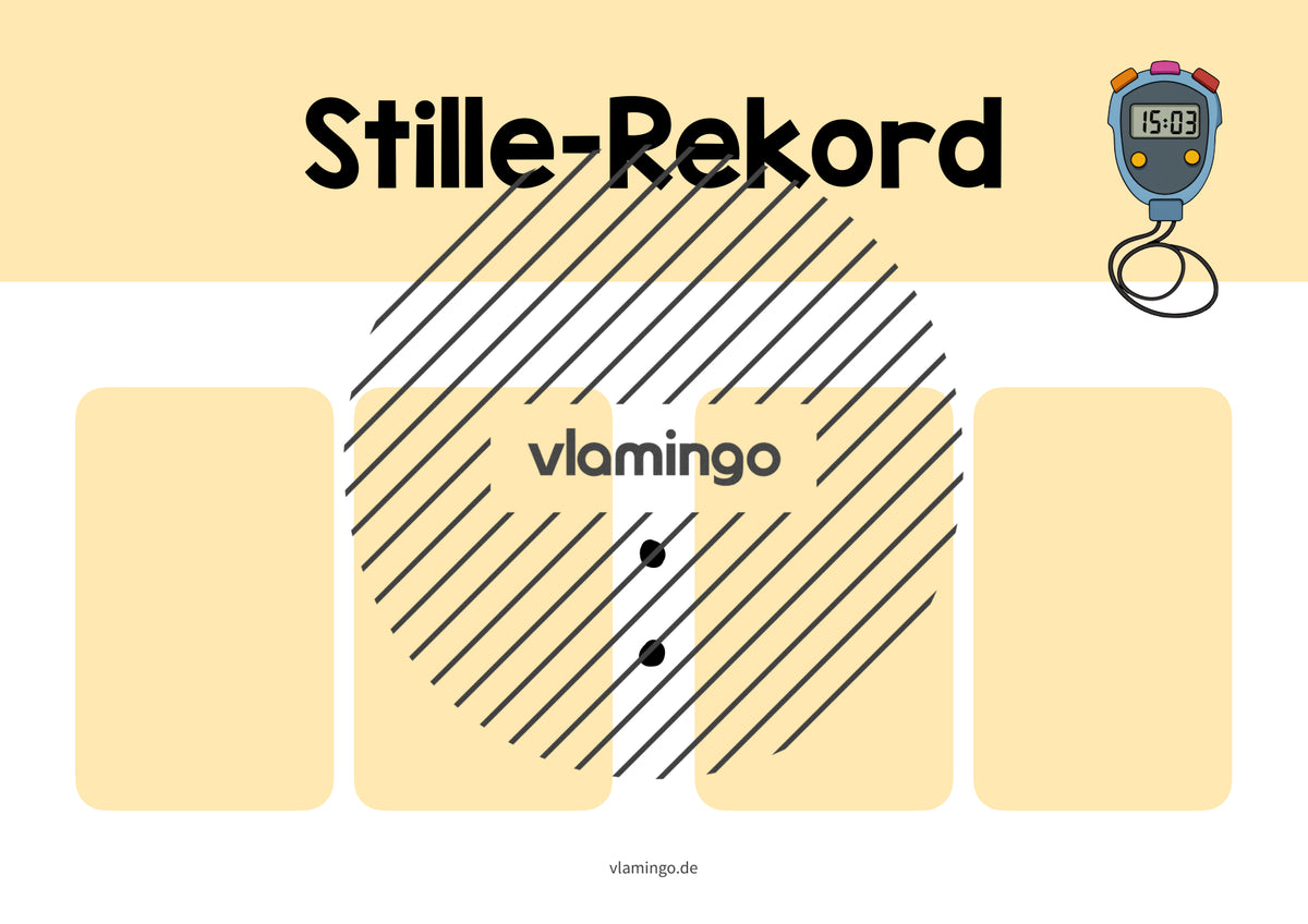 Stille-Rekord: Bildkarte zum Ausfüllen (Grundschule)