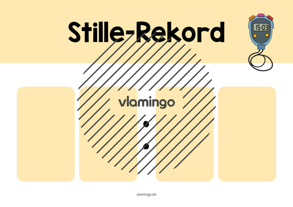 Récord de silencio: tarjetas con imágenes para rellenar para la escuela primaria