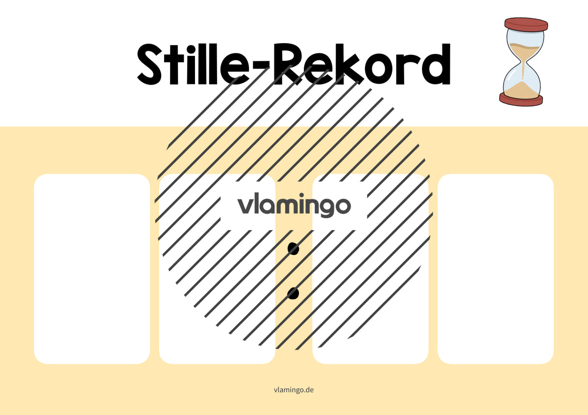 Stille-Rekord: Bildkarte zum Ausfüllen (Grundschule)