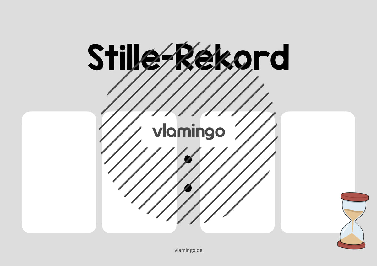 Stille-Rekord: Bildkarte zum Ausfüllen (Grundschule)
