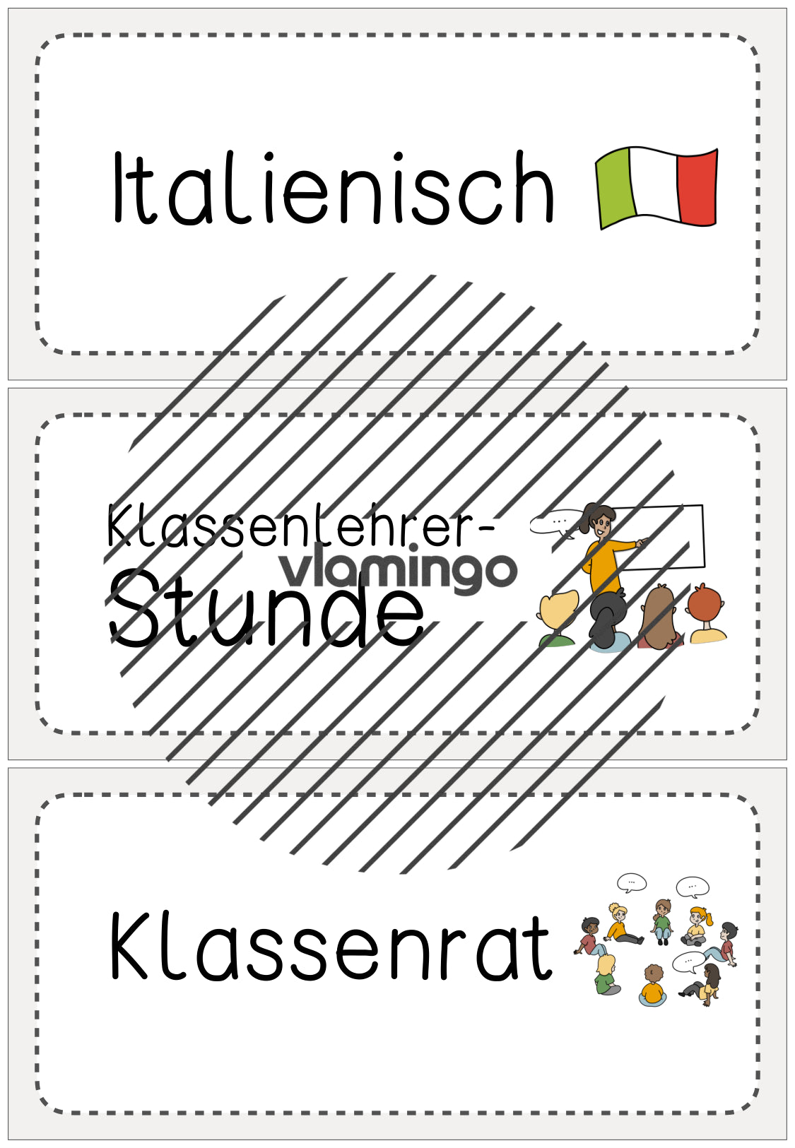 Stundenplan: 50+ Bildkarten für den Klassenraum