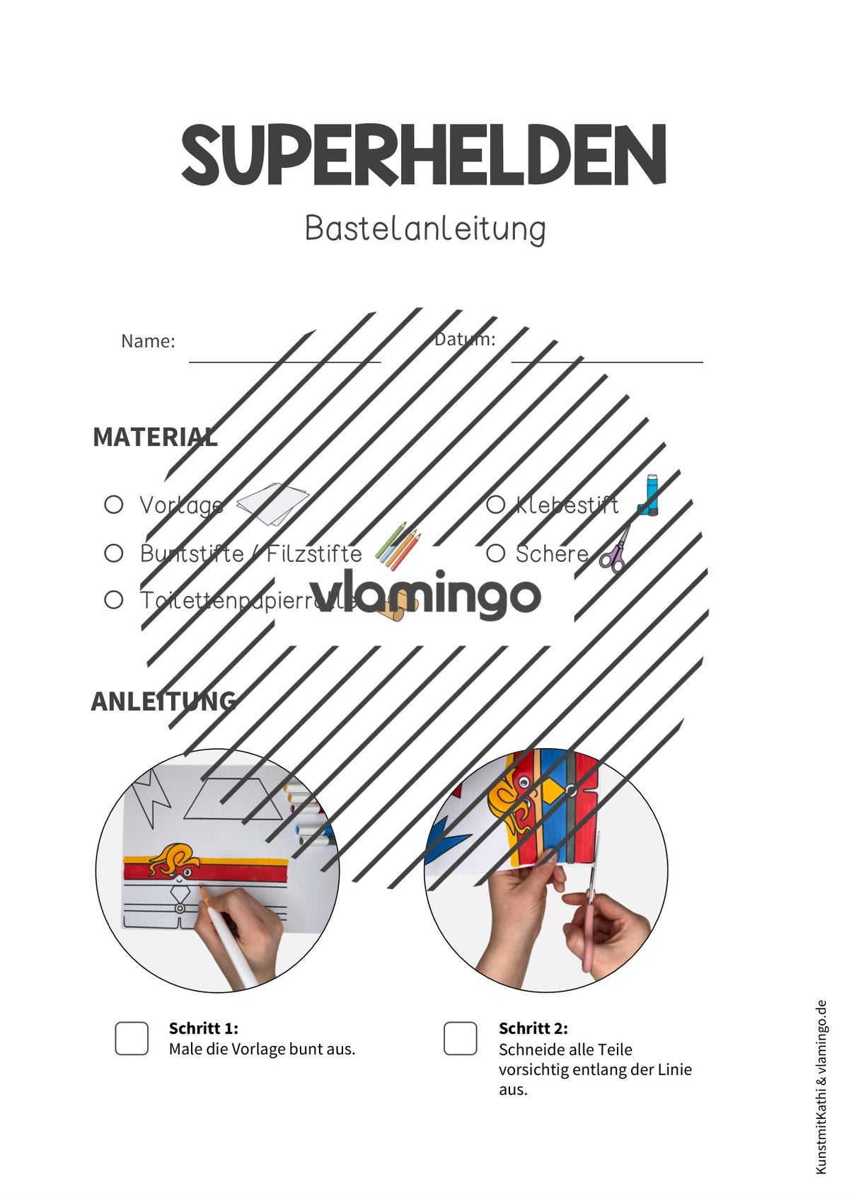 Superheld: Bastelidee für Vatertag, Muttertag oder als Geschenkidee