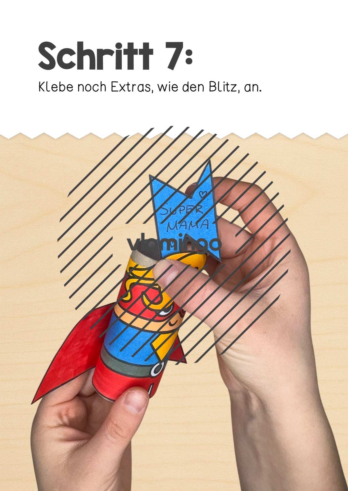 Superheld: Bastelidee für Vatertag, Muttertag oder als Geschenkidee