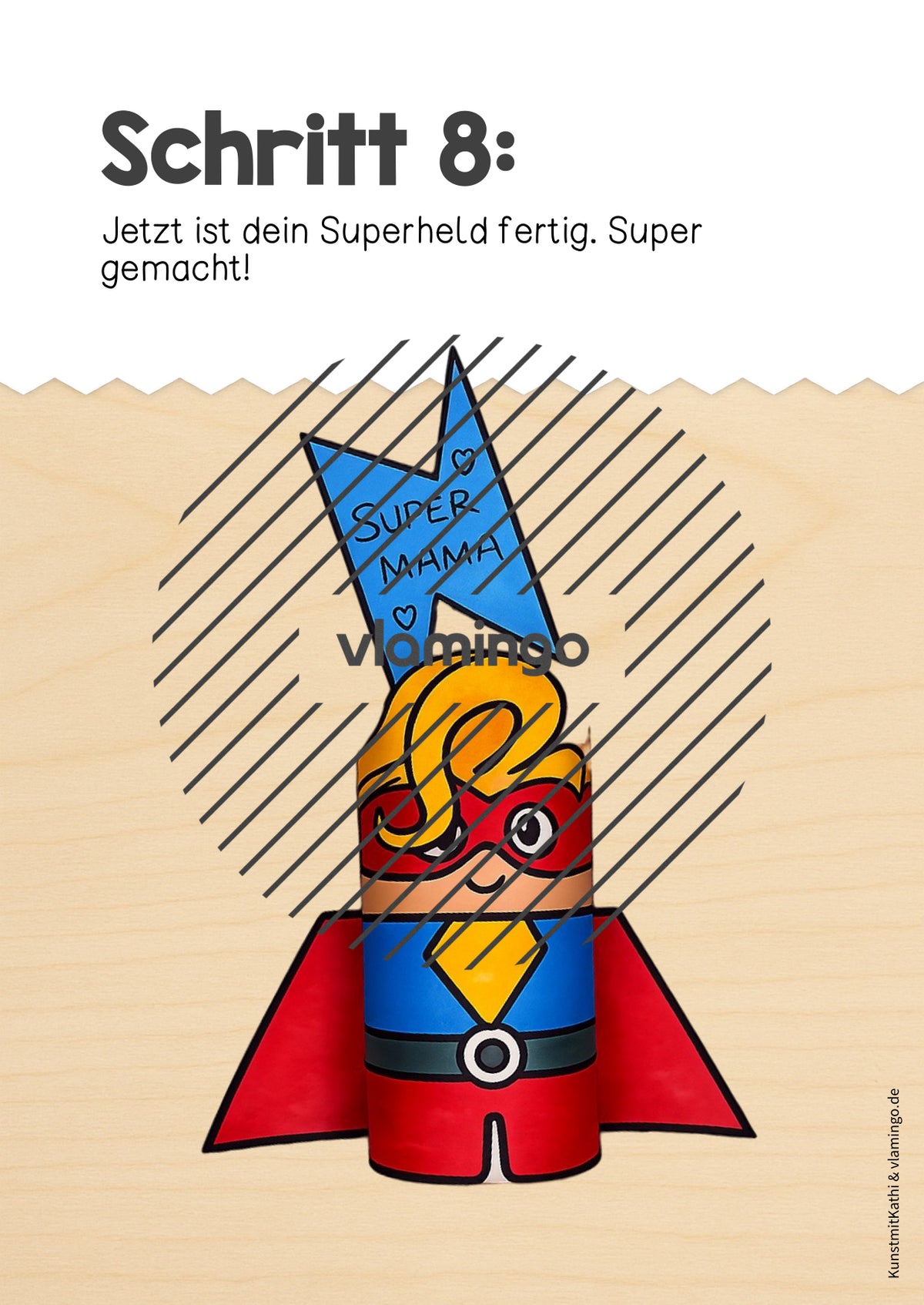 Superheld: Bastelidee für Vatertag, Muttertag oder als Geschenkidee