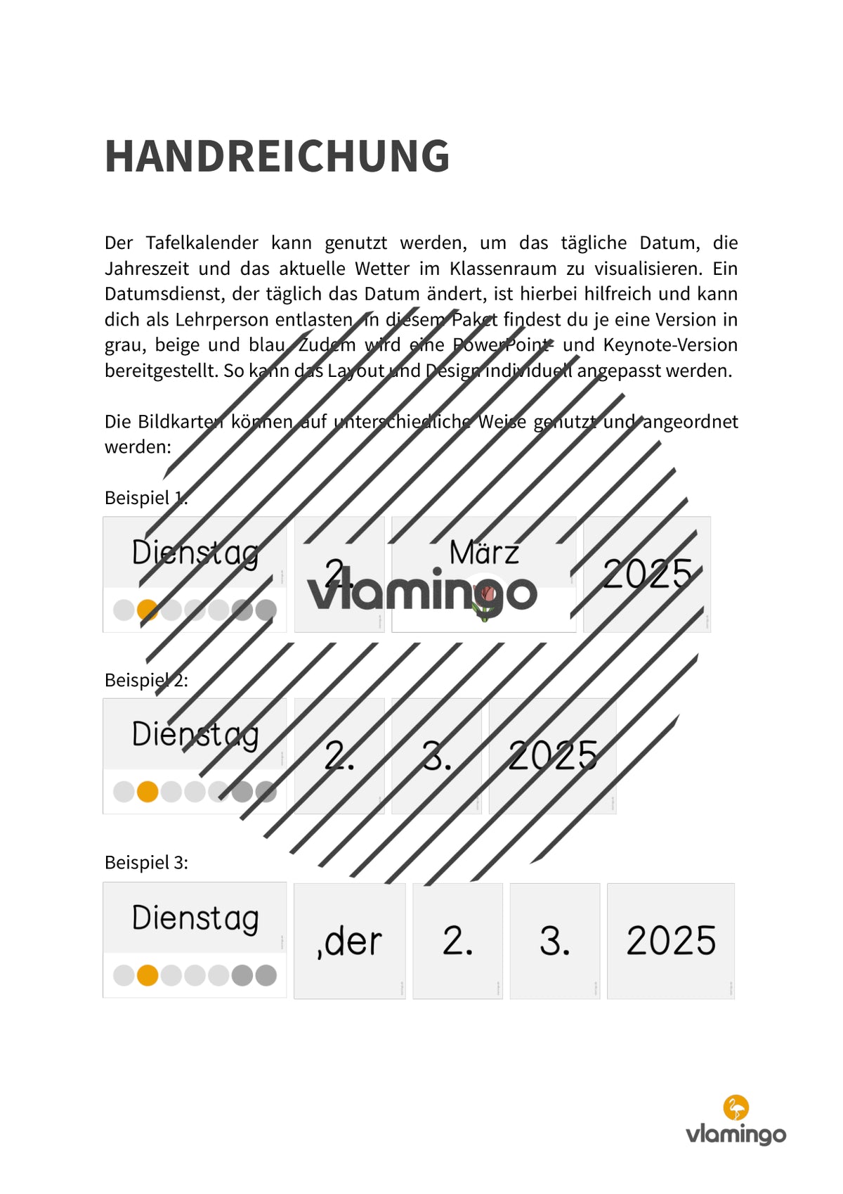 Tafelkalender für den Klassenraum (Klassenkalender)