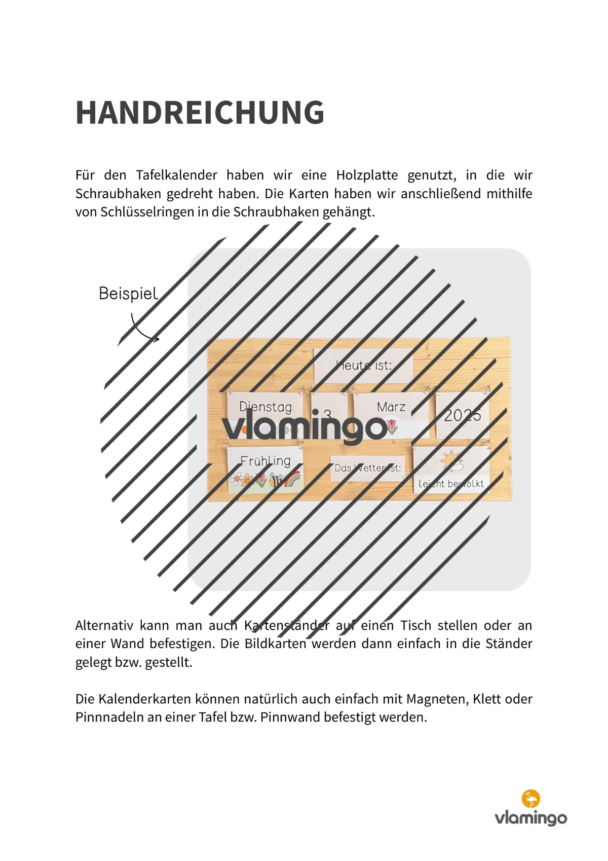 Tafelkalender für den Klassenraum (Klassenkalender)