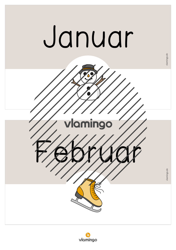Tafelkalender für den Klassenraum (Klassenkalender)
