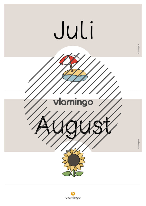 Tafelkalender für den Klassenraum (Klassenkalender)