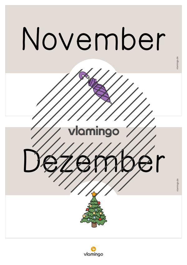 Tafelkalender für den Klassenraum (Klassenkalender)