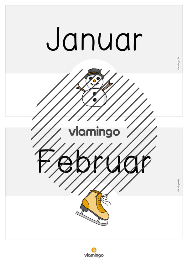 Tafelkalender für den Klassenraum (Klassenkalender)