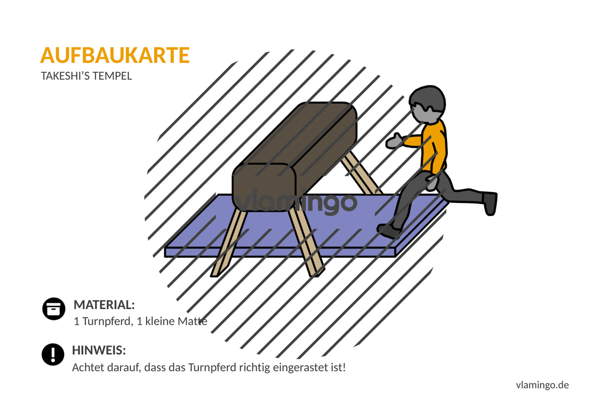 Takeshi's Castle: 24 Aufbaukarten inkl. Aufbauplan für den Sportunterricht