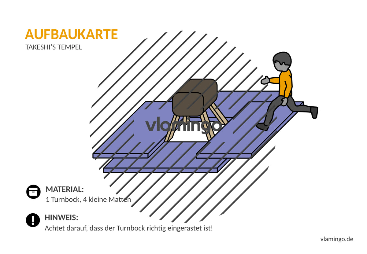 Takeshi's Castle: 24 Aufbaukarten inkl. Aufbauplan für den Sportunterricht